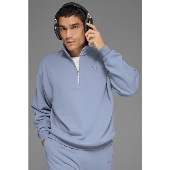 NWT Alo Accolade 1/4 Zip Pullover in Winter Frost Unisex Size Large - Picture 3 of 10